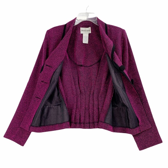 Vintage Three Button Blazer, Pink and Black - Picture 6 of 11